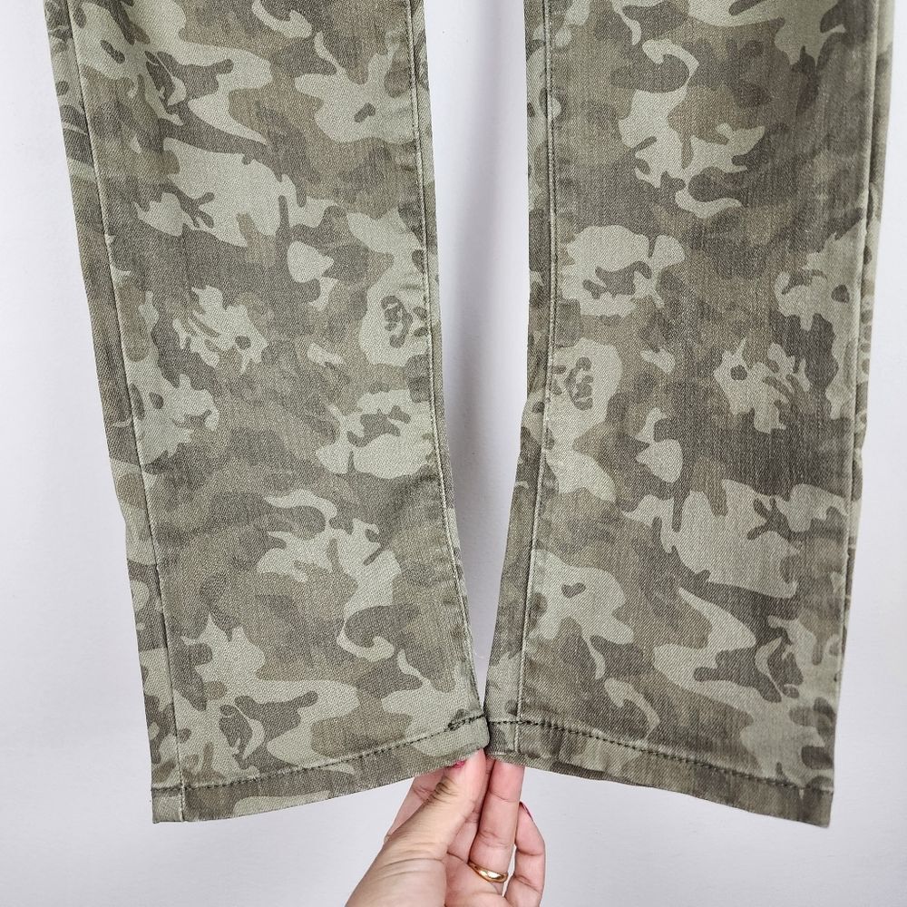 Kenneth Cole Reaction Camo Skinny Jeans Olive Green Army Green Size 27 - Picture 6 of 16
